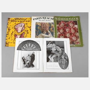 Vier Programmhefte Varietétheater Paris