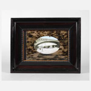 Hinterglasfoto Plauen ”Friedrich-August-Brücke”