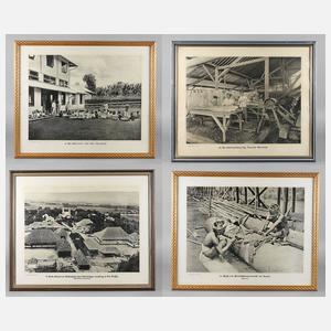 Vier Fotografien Niederländisch-Indien