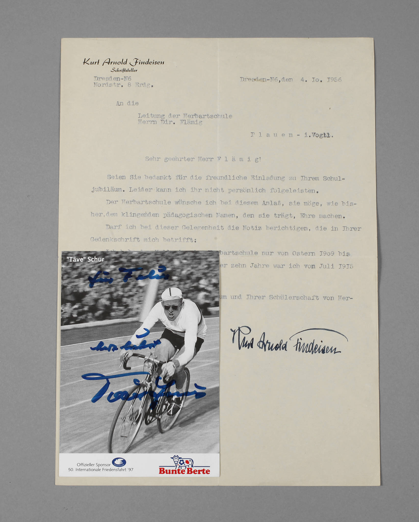 Drei Autogramme deutscher Persönlichkeiten