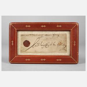 Autograf Ludwig Ernst von Pölnitz