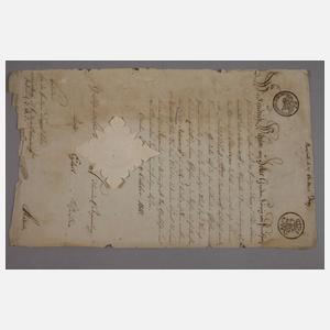 Zwei Urkunden Preussen