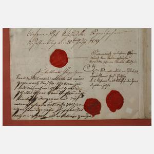 Zwei Urkunden Wallmenich 1816/1819