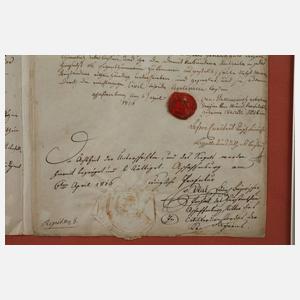 Zwei Urkunden Wallmenich 1816/1819