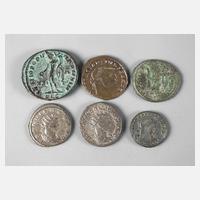Sechs Münzen römische Kaiserzeit111