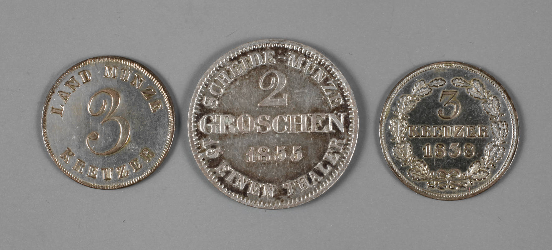 Drei Kleinmünzen Sachsen