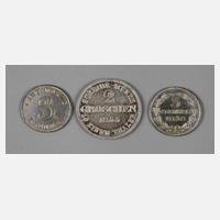 Drei Kleinmünzen Sachsen111