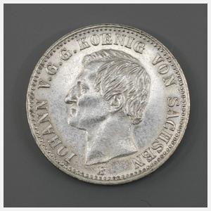 Münze Sachsen 1861