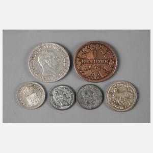 Fünf Kleinmünzen