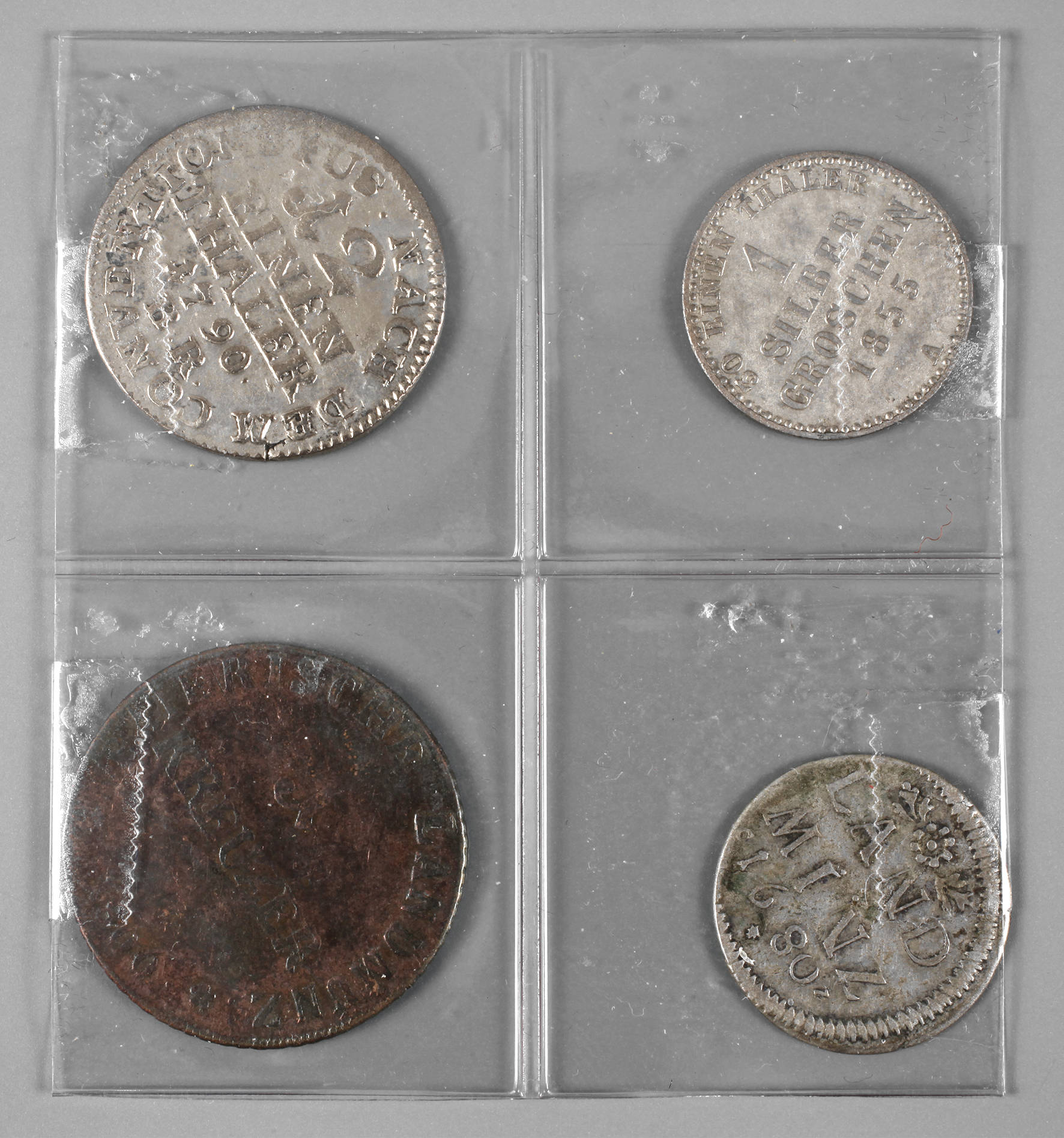 Vier Kleinmünzen RDR