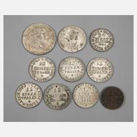 Zehn Münzen Sachsen/Polen111