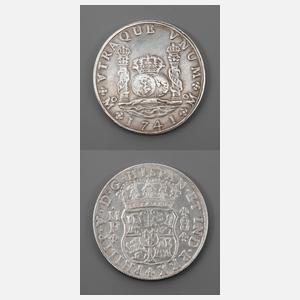 Silbermünze Mexiko 1741