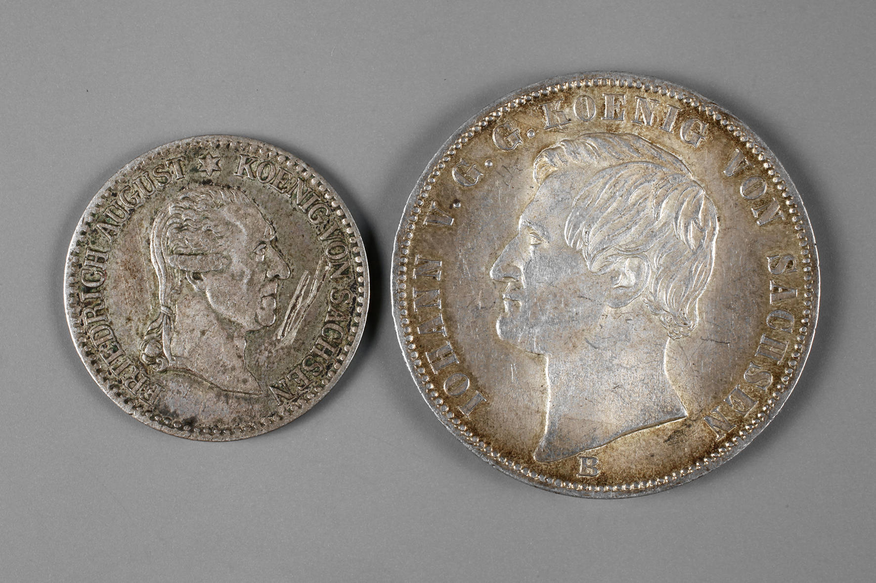 Zwei Münzen Sachsen