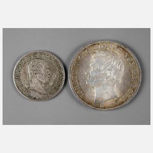 Zwei Münzen Sachsen