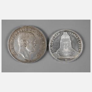 Zwei Münzen Sachsen