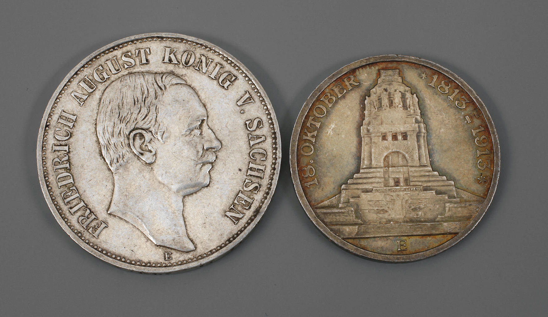 Zwei Münzen Sachsen