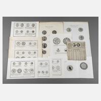 Grafikkonvolut Schweizer Münzen und Medaillen111