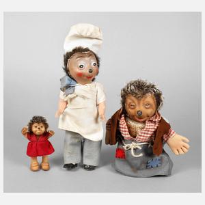 Konvolut Mecki-Igelfiguren