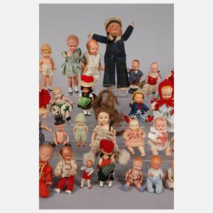 Großes Konvolut Puppenstubenpuppen