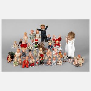 Großes Konvolut Puppenstubenpuppen