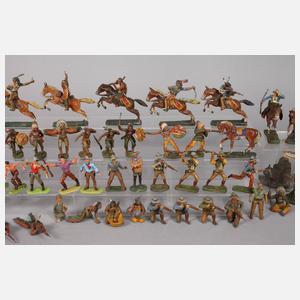 Großes Konvolut Elastolin Wildwest-Figuren