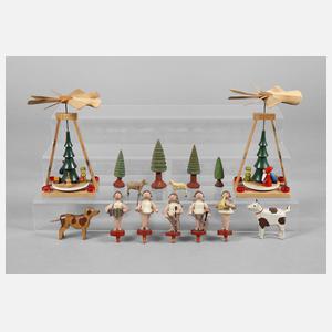 Konvolut Aufstellfiguren Erzgebirge