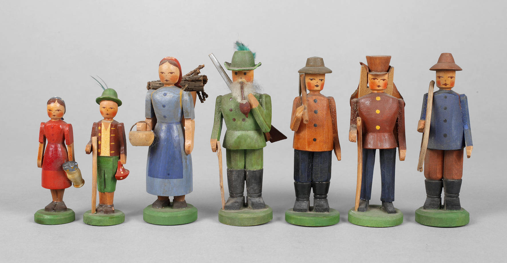 Satz Aufstellfiguren Erzgebirge