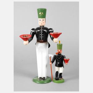 Zwei Lichterbergmänner Erzgebirge