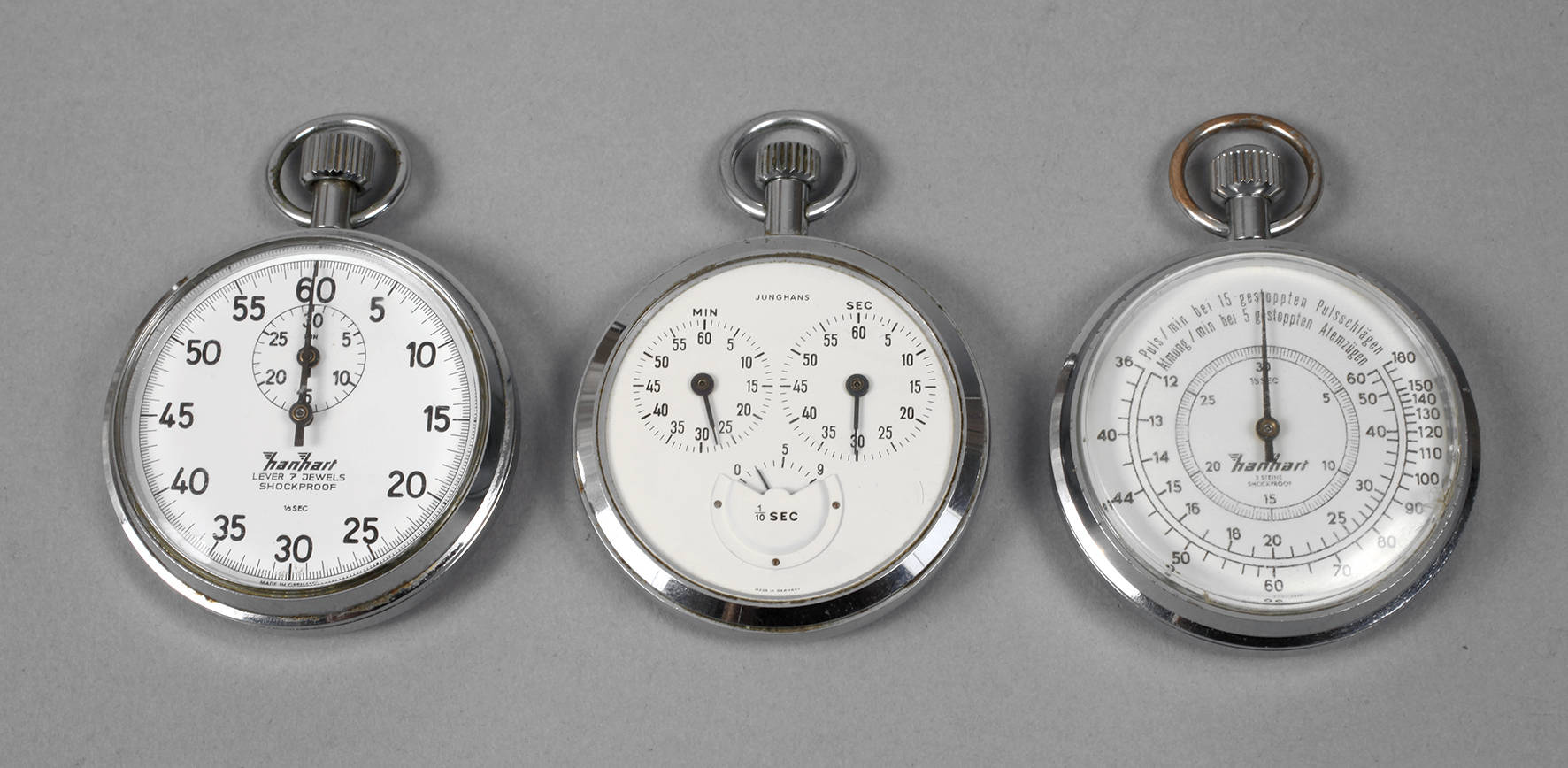 Drei Stoppuhren