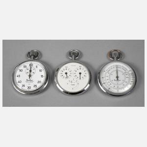Drei Stoppuhren