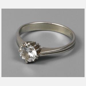 Weißgoldring mit Halbkaräter
