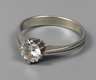 Weißgoldring mit Halbkaräter