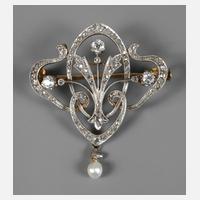 Jugendstil-Brosche Brillant111