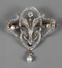 Jugendstil-Brosche Brillant