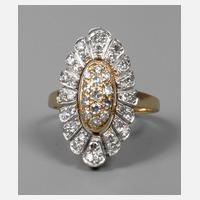 Großer Brillantring Gelb- und Weißgold111