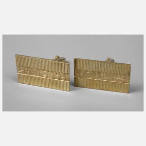 Paar Manschettenknöpfe Gold