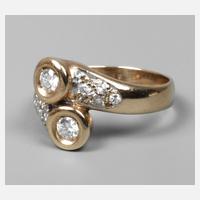 Ring Gelbgold mit Diamanten und Brillanten111
