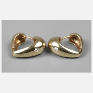 Paar kleine Ohrstecker Gold