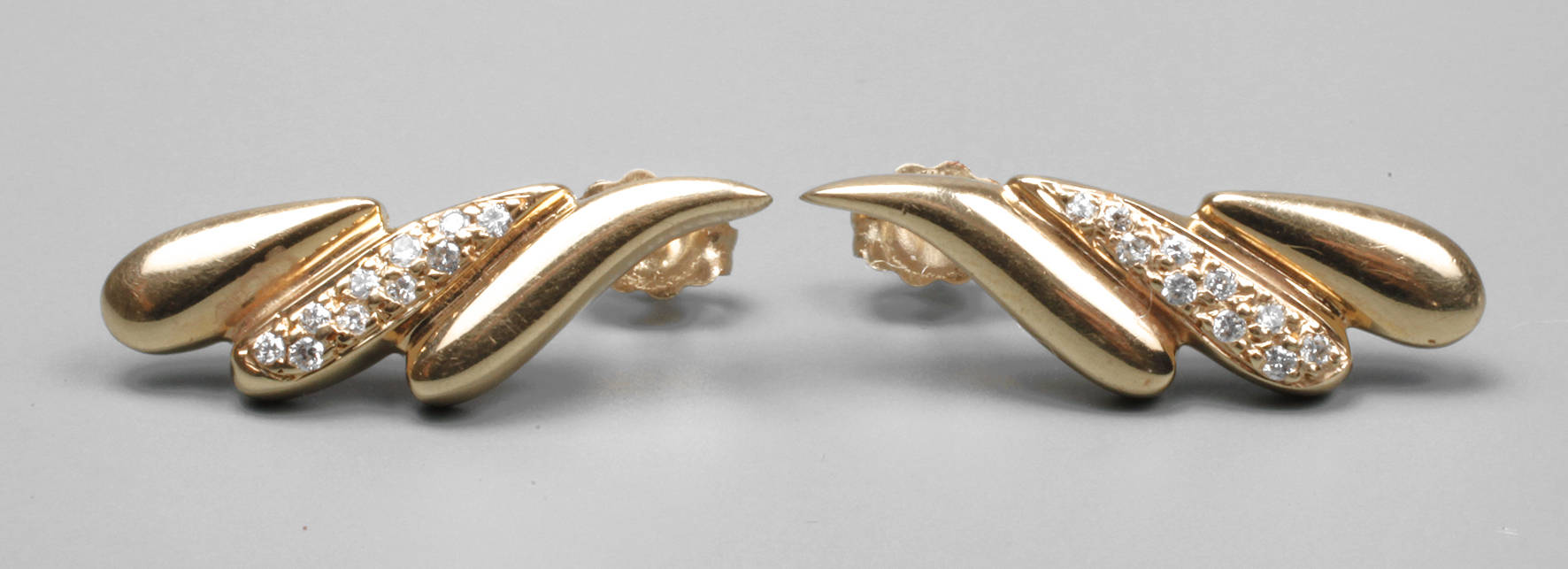 Paar Ohrstecker Gold mit 20 Diamanten