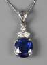 Saphiranhänger mit Brillant