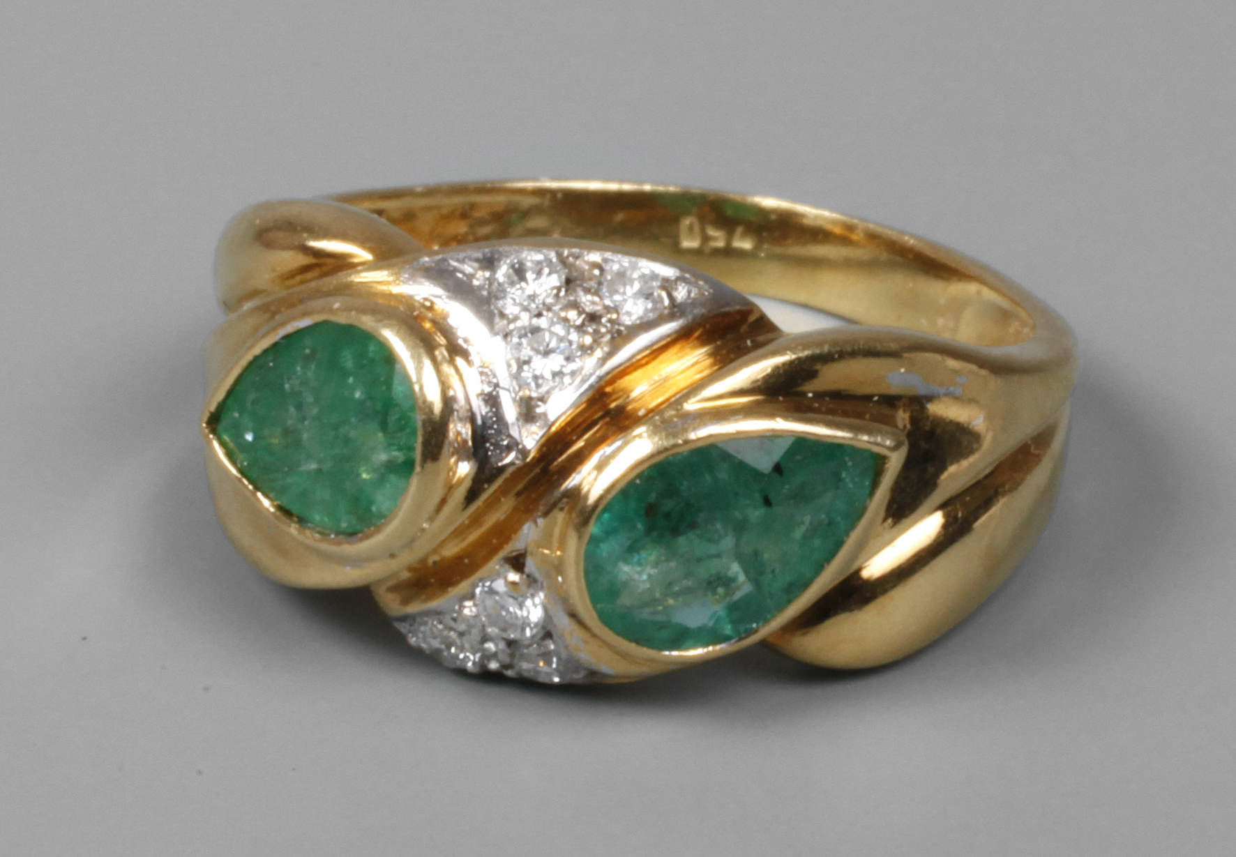 Damenring Smaragd/Brillant