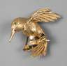 Kolibri-Brosche Gold