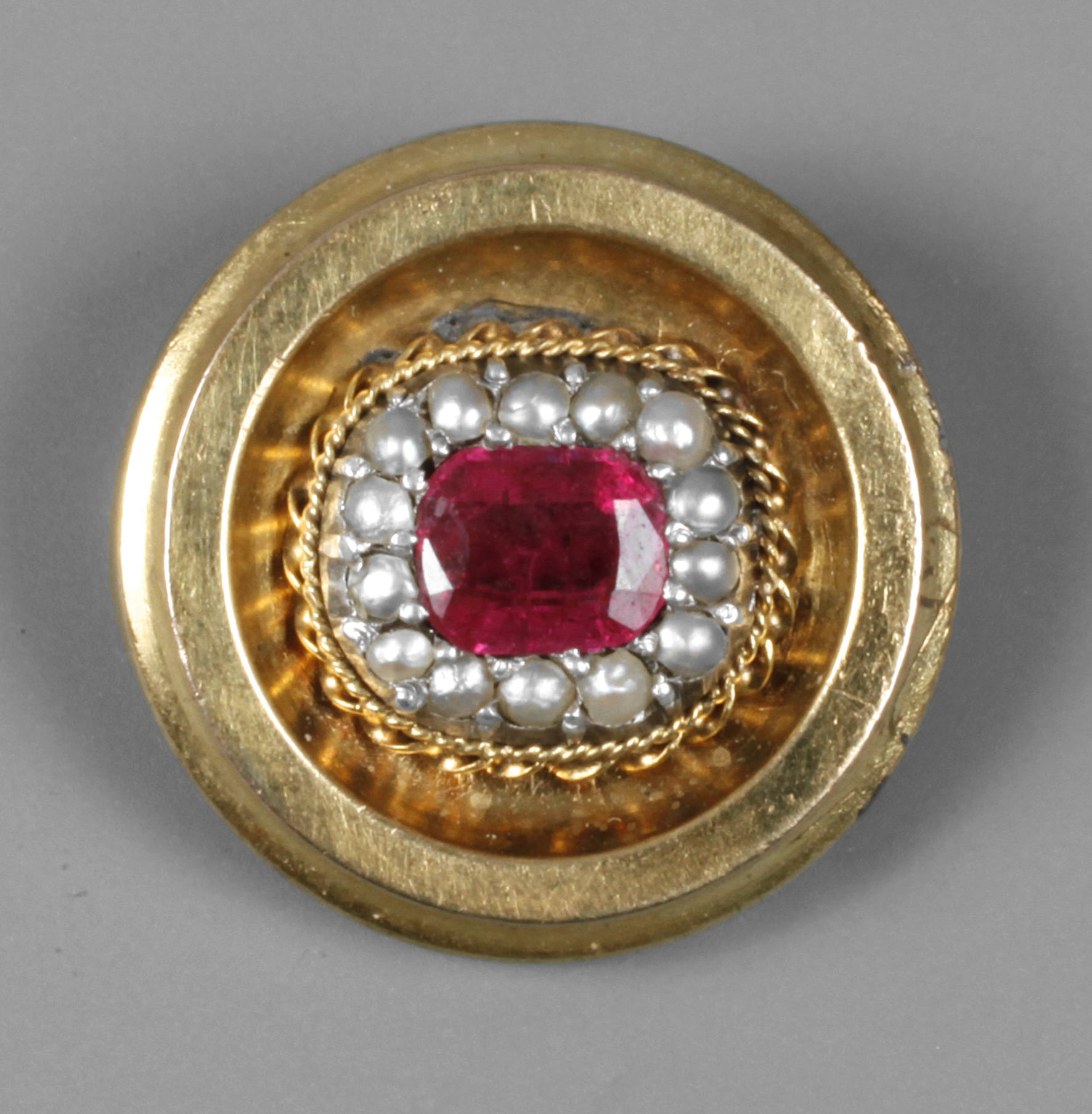 Goldbrosche Biedermeier