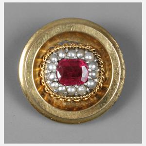 Goldbrosche Biedermeier