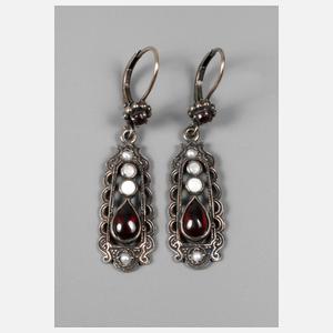 Paar Ohrhänger Granat