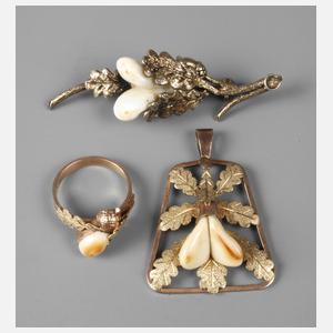 Drei Teile Grandelschmuck