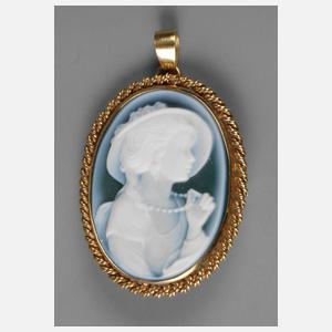 Brosche/Anhänger Achatcamée