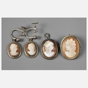 Vier Teile Gemmenschmuck