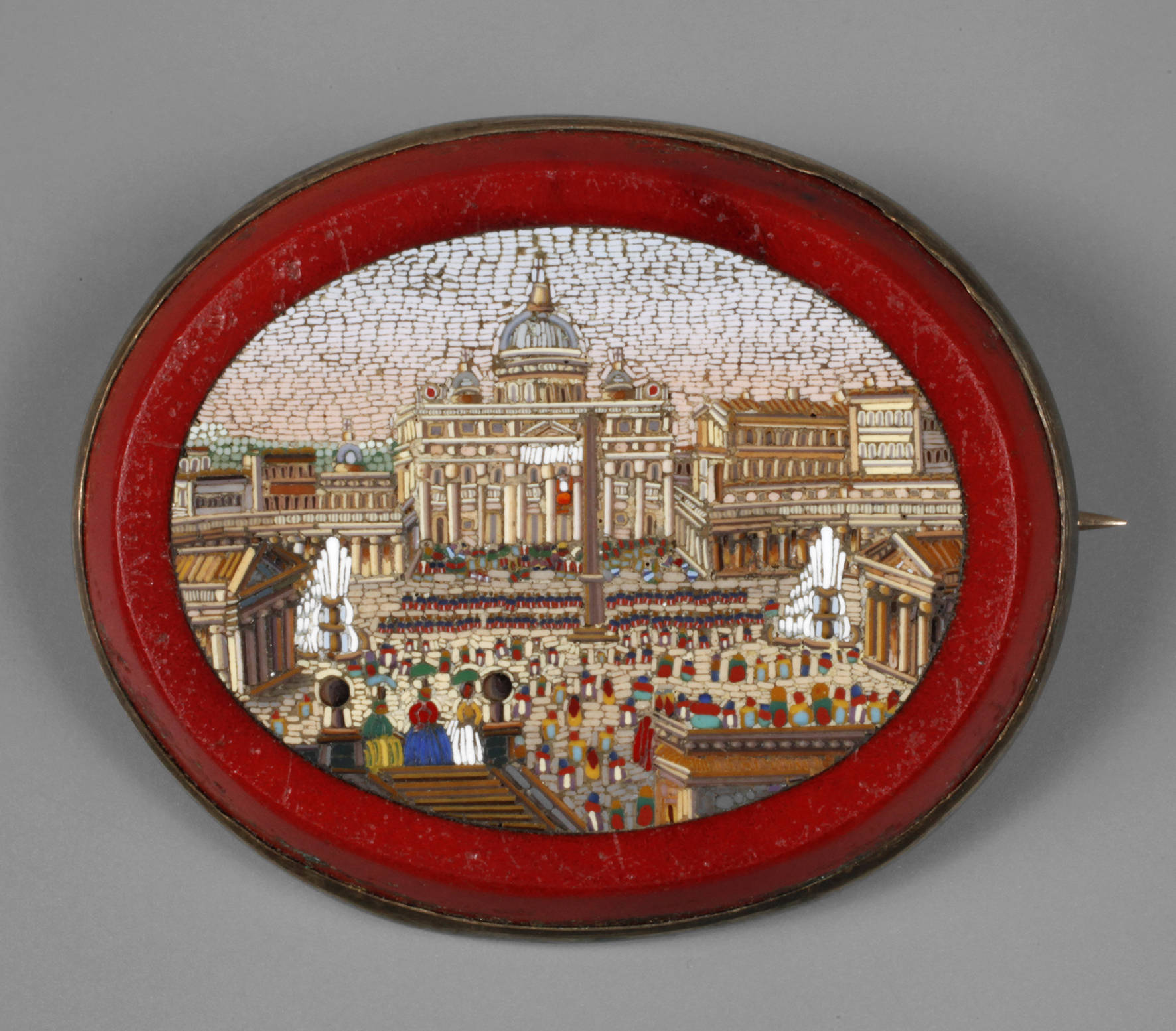 Italien Brosche Mikromosaik