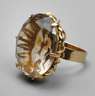 Übergroßer Damenring mit Rauchquarz